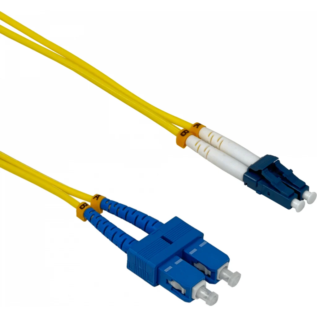 15mt LC-SC/UPC MonoModo SM Duplex Jumper Cable Fibra 9/125um 3mm