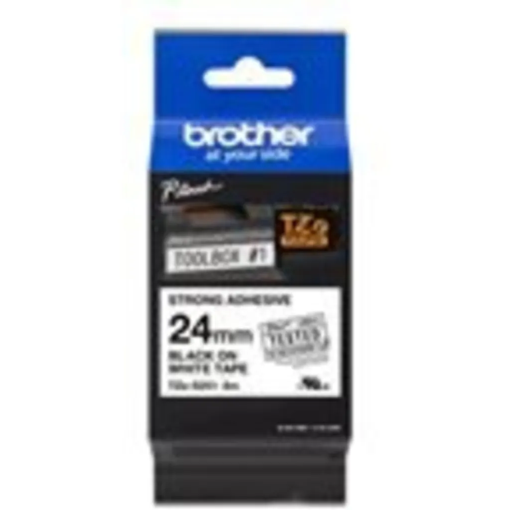 Imagen 1 de CINTA BROTHER TZE-S251 24mm black on white indstrl tape