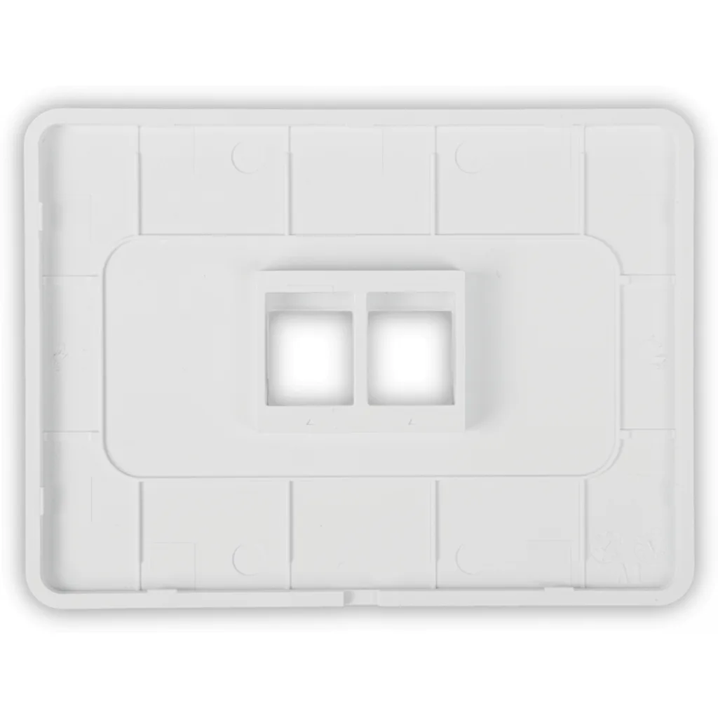 UI 1-unidad Blanco 2-Keystone Horizontal Faceplate Pintable 118x88mm
