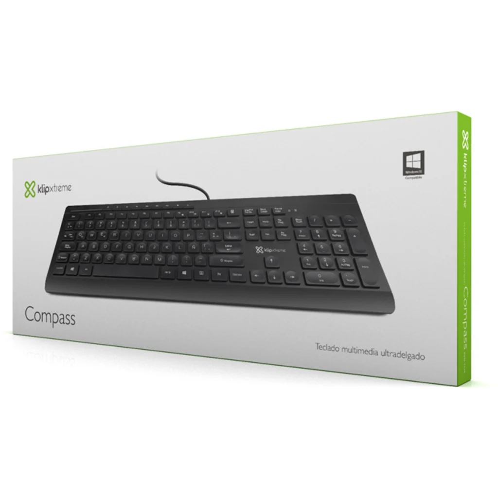 Imagen 5 de Teclado Alámbrico KlipX KKM-252S, Español USB 2.0 Teclas Multimedia Color negro