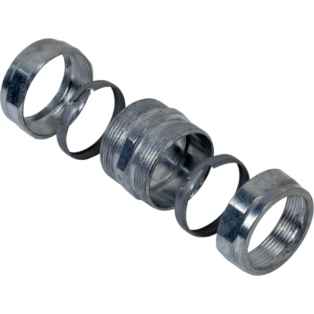 Imagen 4 de 32mm Copla de Compresion Acero Galvanizado para Conduit EMT 32,0mm
