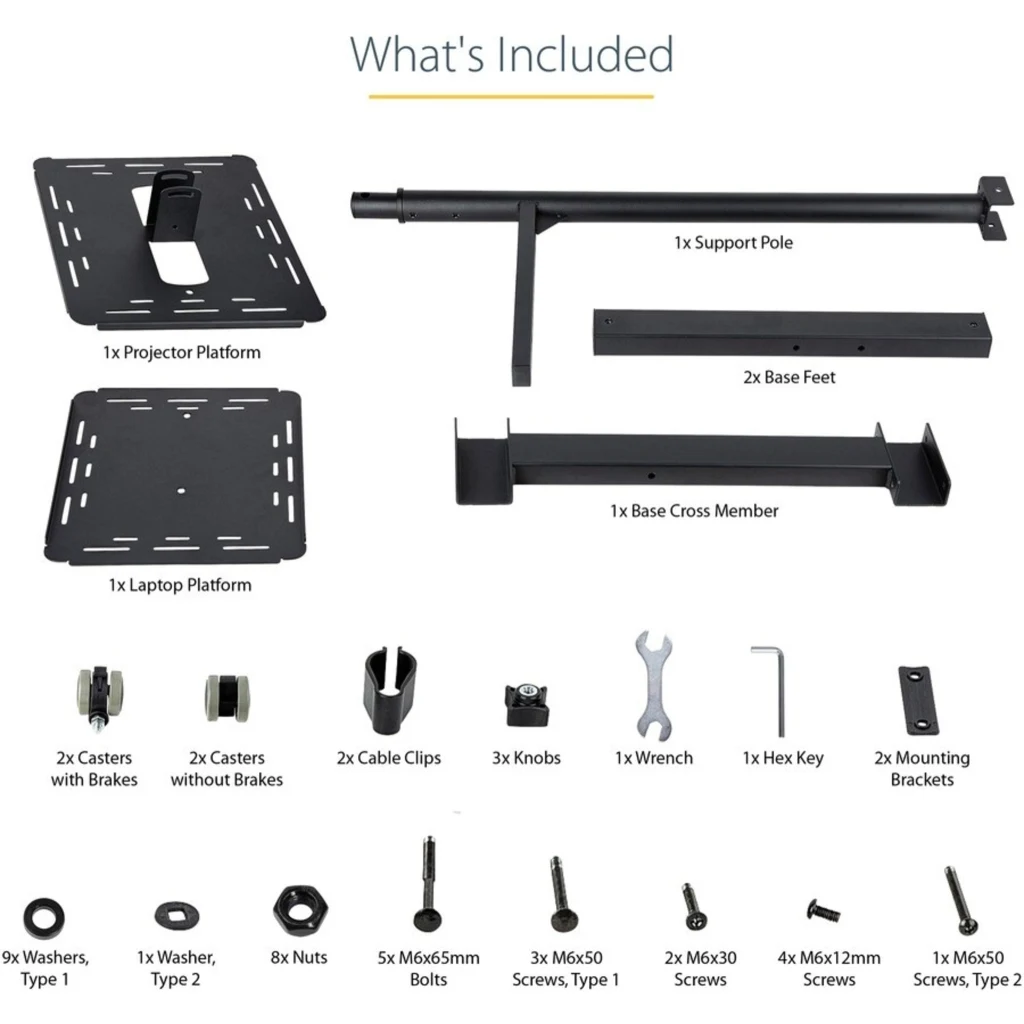 Imagen 14 de Soporte Móvil para Proyector y Portátil, ajustable para Presentaciones  StarTech