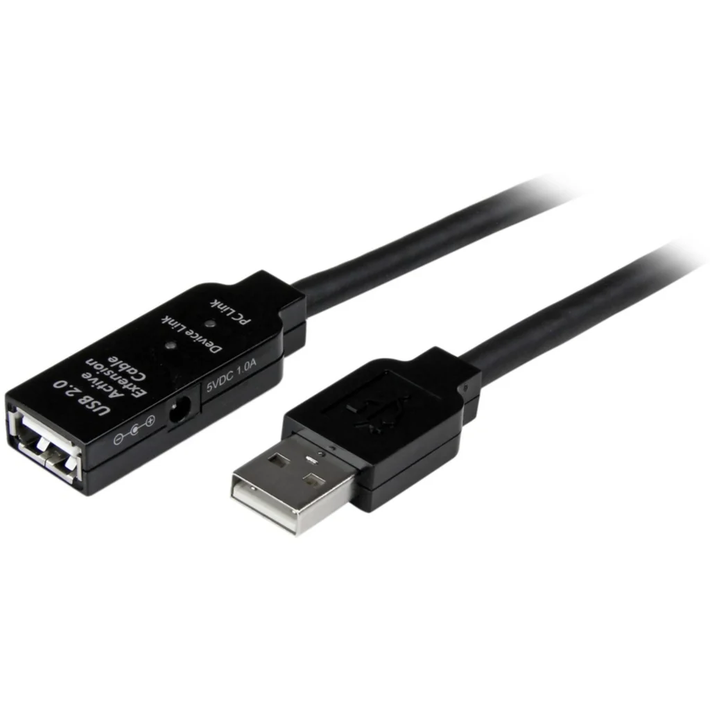 Cable Extensión USB 2.0 Tipo-A M/H Activo Amplificado 15m Color Negro - StarTech