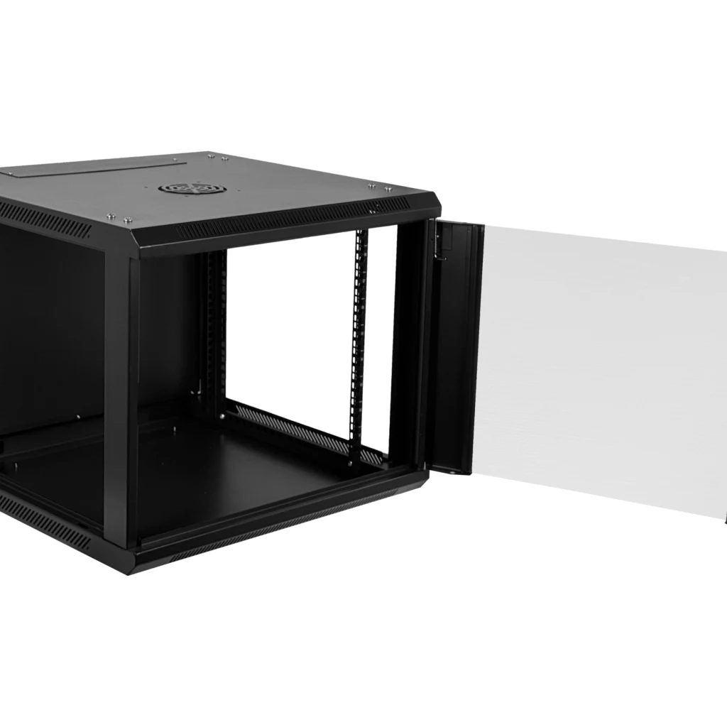 Imagen 5 de Gabinete Muro LINKMADE RK09-6LD, 9U 60cm fondo, Color Negro (DESARMADO)