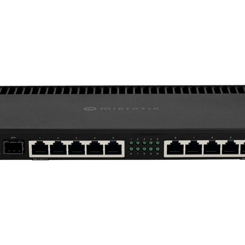 Router MIKROTIK 10-1000 1-SFP+10G Console-RJ45 L5 1,4GHz-x4 1U-Rack 12-57VDC