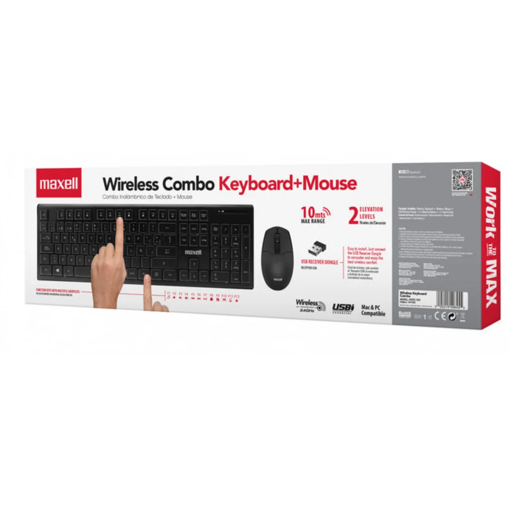 Imagen 3 de Combo inalambrico de teclado y mouse Maxell WKBC-200WLSCOMBO