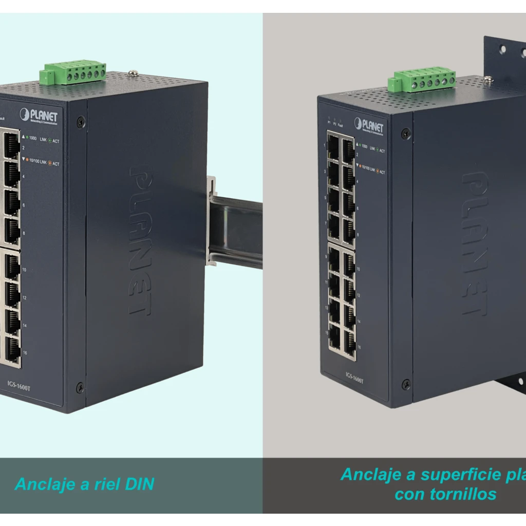 Imagen 7 de Switch Industrial Planet IGS-1600T 16 Puertos 10/100/1000T Gigabit