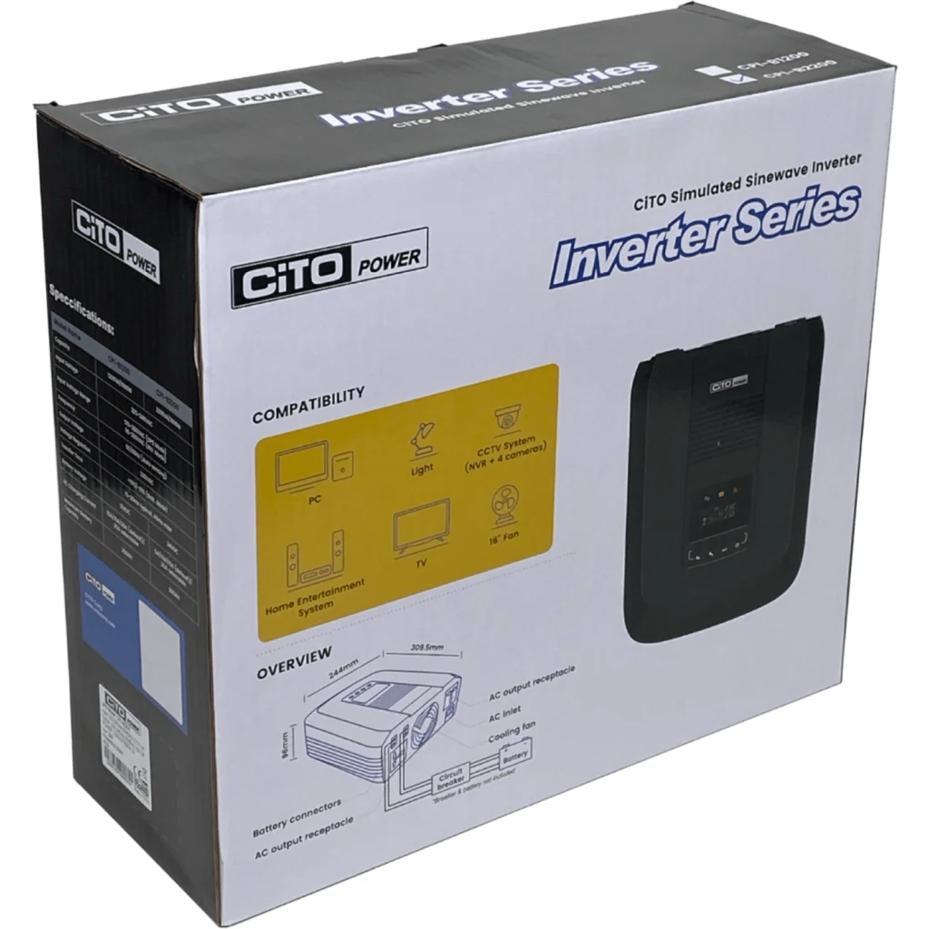 CITO 1800W 90-280VAC UPS req-Bat-24VDC inversor Onda-Modificada 15ms