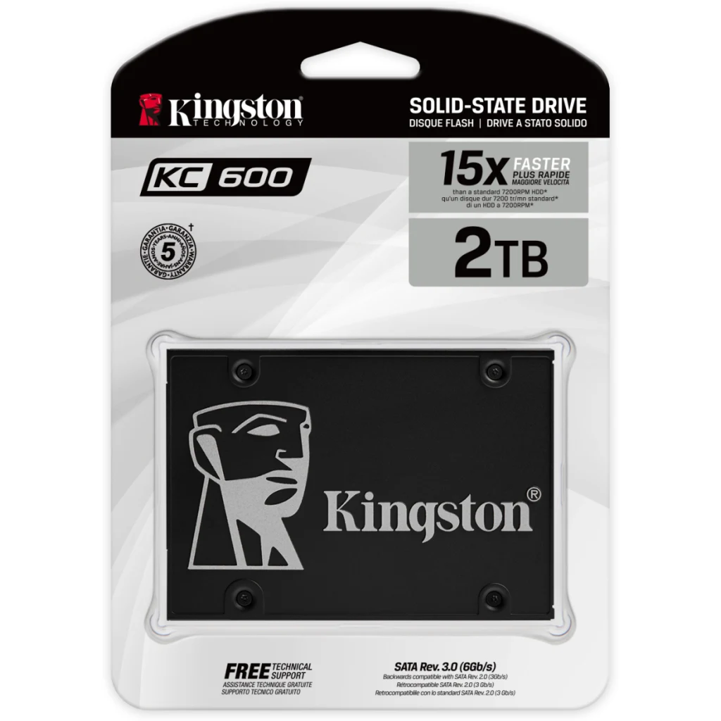 Imagen 3 de Unidad SSD Kingston KC600 2TB 2.5" 7mm SATA 3 TLC Lec 550MB/s Esc 520MB/s