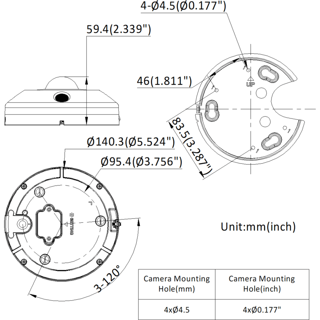 Imagen 4 de Camara Network 6 MP DeepinView Fisheye Hikvision