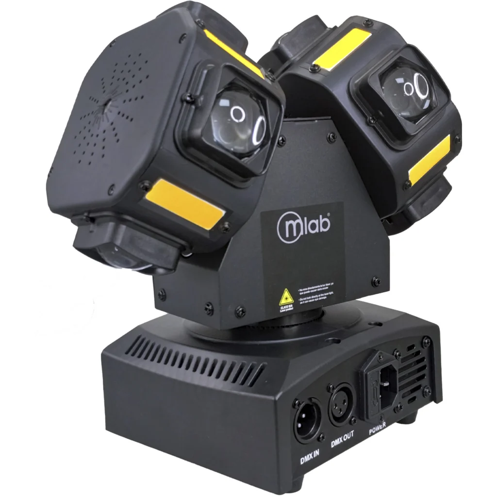 Imagen 2 de MLAB LUZ FIESTA ROBOT DUAL MOVING HEAD LASER STROBE 16 LED MIC MUSIC RGBW 3 EN 1
