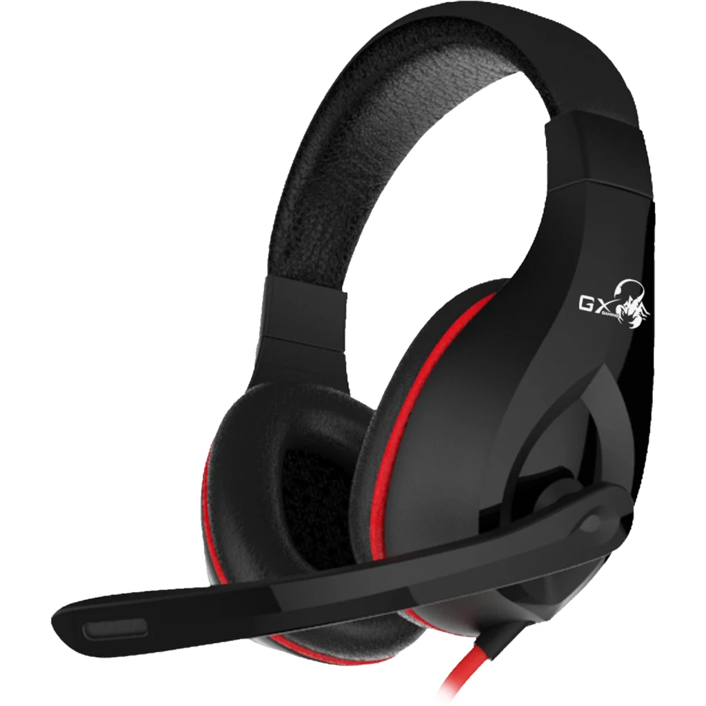 Imagen 2 de Audífonos Gamer Genius HS-G660 Alámbrico 3.5mm Cable 2 metros Negro con Rojo