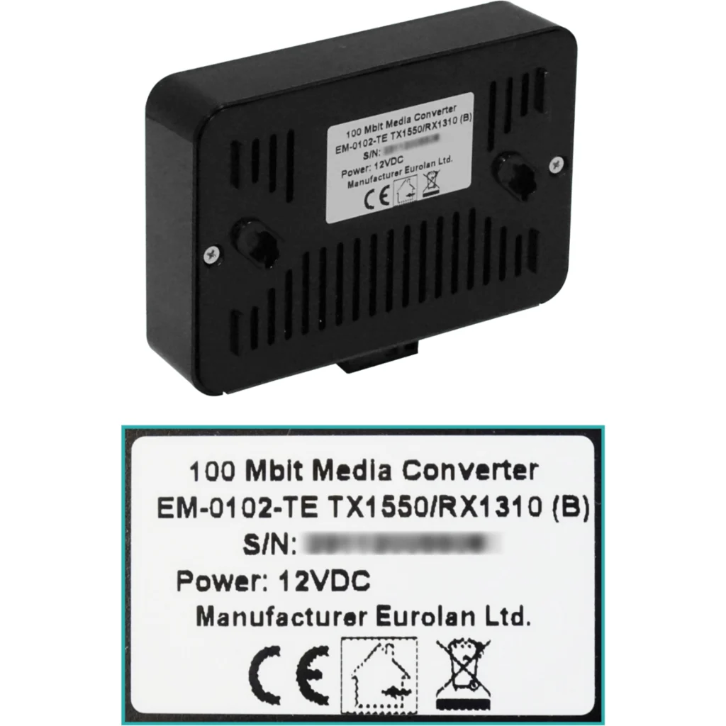 Imagen 2 de EUROLAN Kit-WDM SM 1-SC 1310/1550nm 20km 2-100mbps 3portSwitch Fibra