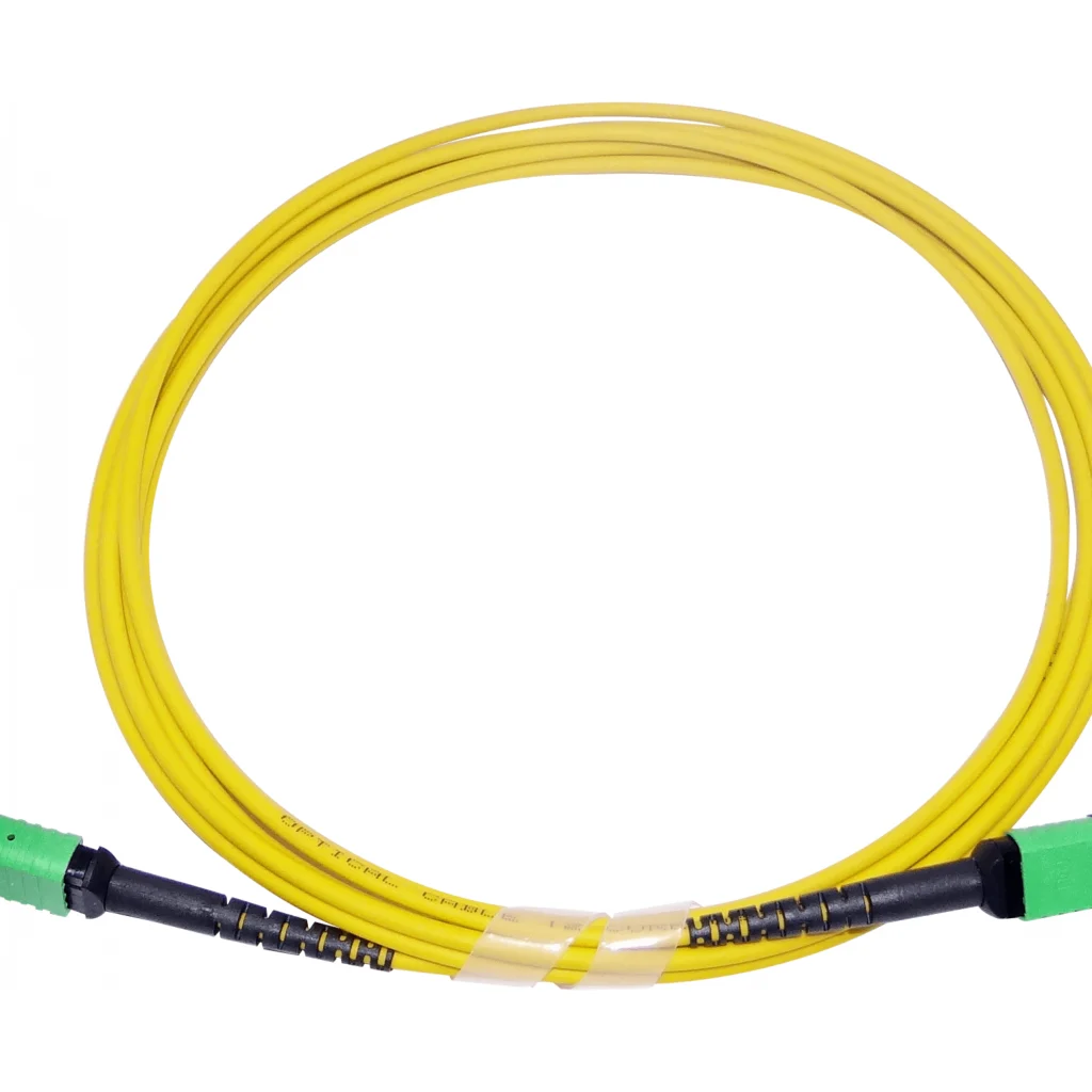 Imagen 2 de 3mt MPO-MPO 12-Fibras Type-B MonoModo SM Jumper Cable Fibra LSZH 9/125