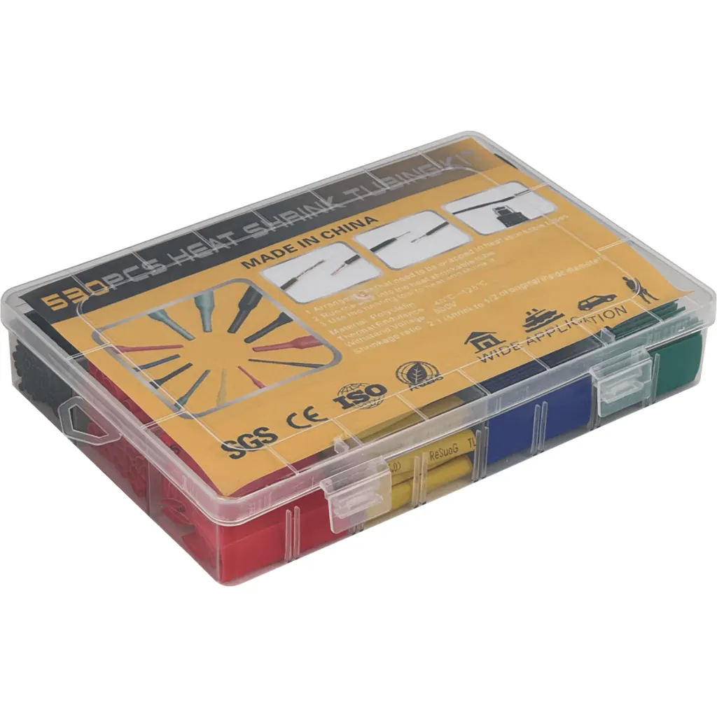 Kit de Tubos Termoretractil 530-Piezas 1,5 2 3 4 5 6 8 10mm Colores