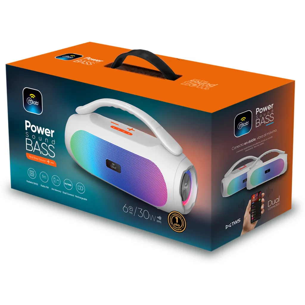 Imagen 7 de MLAB PARLANTE POWERSOUND BASS WHITE
