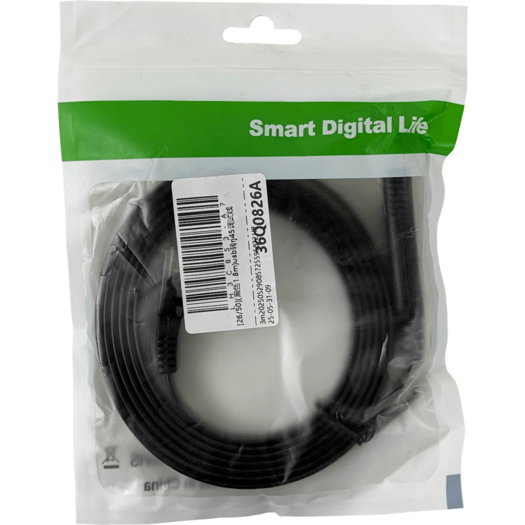 Cable 1,5mt Console RJ45-Macho USB-AM Convertidor p/Puerto RS232 USB2