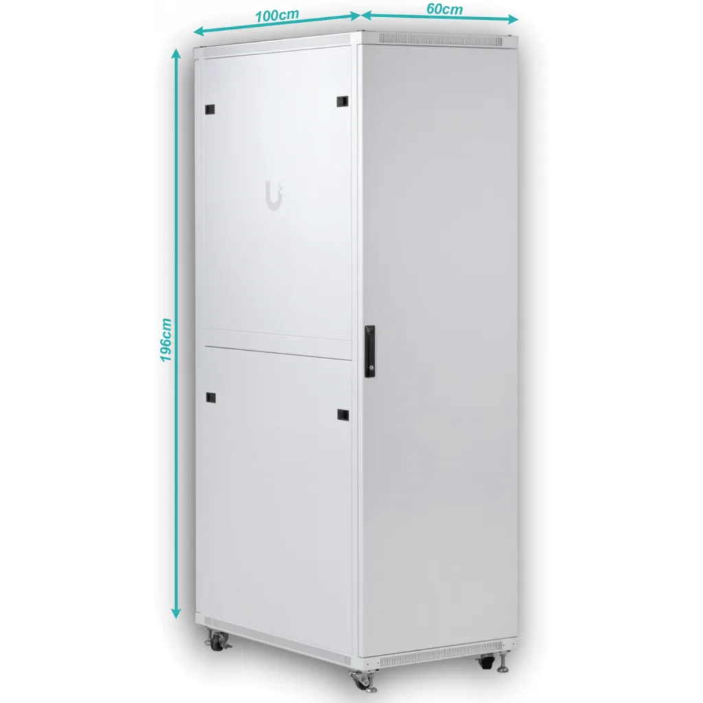 Imagen 4 de UBIQUITI Puerta-Vidrio 42U 1000mm 100cm-Fondo Rack Blanco Ventilador