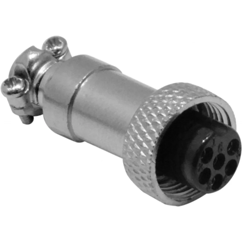 6-pin Hembra Volante Conector GX16 Soldable Aviacion