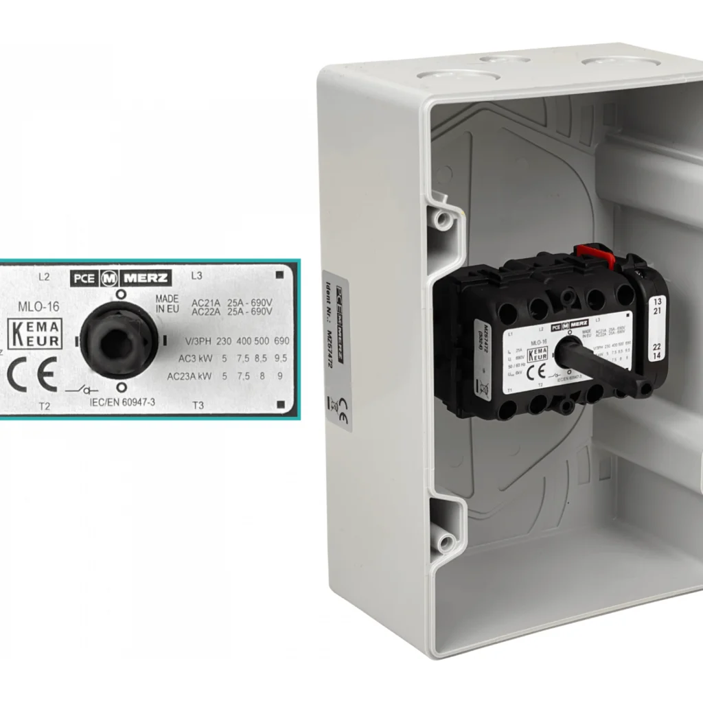 Interruptor de Bloqueo Candado 3-Fases 1-0 16A IP65