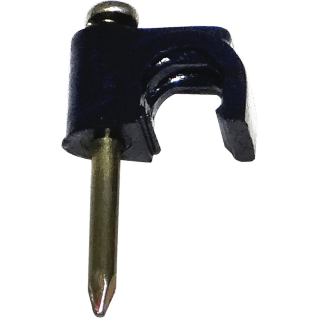 KALOP 50-UN C6 Negra 6x6mm Clavo-15x2mm Zincado Sujeta-Cable Coaxial