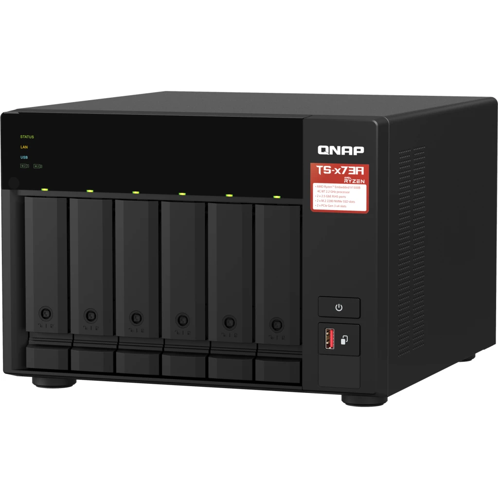 Imagen 3 de Servidor NAS QNAP 6 Bahias Amd Ryzen V1500B RAM8GB 6*3,5" Formato Torre