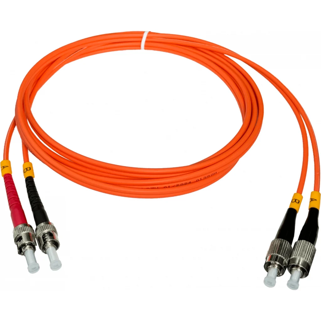 Imagen 1 de 2mt FC-ST OM1 Multimodo MM Duplex Jumper Fibra 62.5/125um LSZH