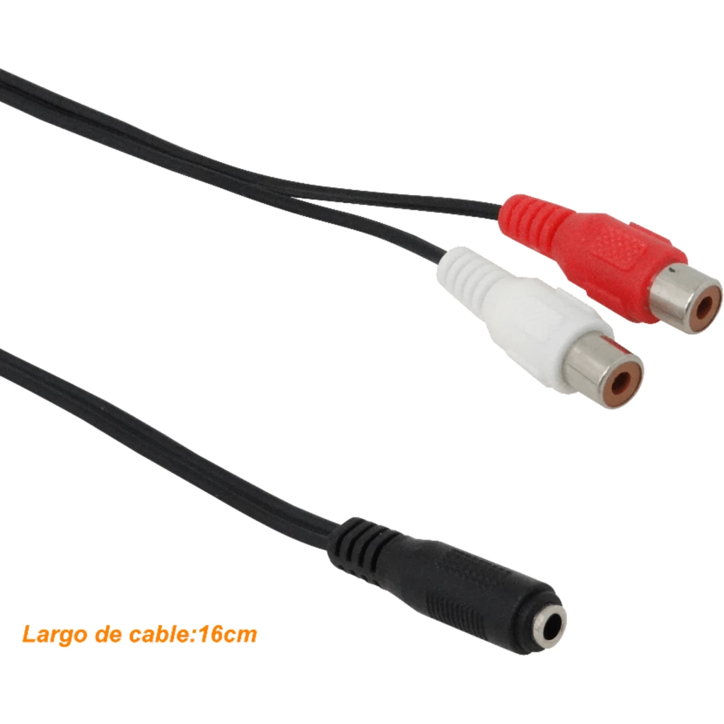 Imagen 1 de 3,5mm-H 2-RCA-H 15cm 0,15mt Hembra-Hembra Cable Plug-RCA Phone-1/8-H