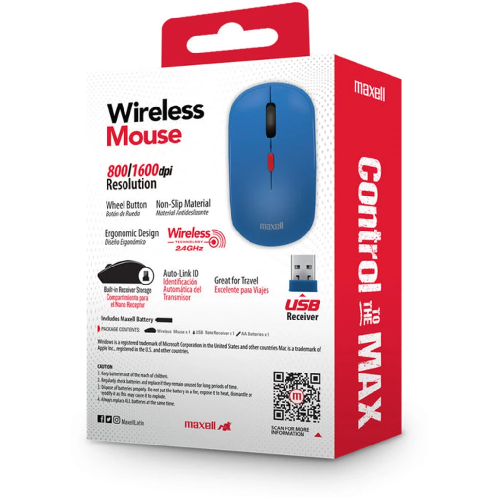 Imagen 2 de Mouse inalambrico Maxell MOWL-100 BLUE