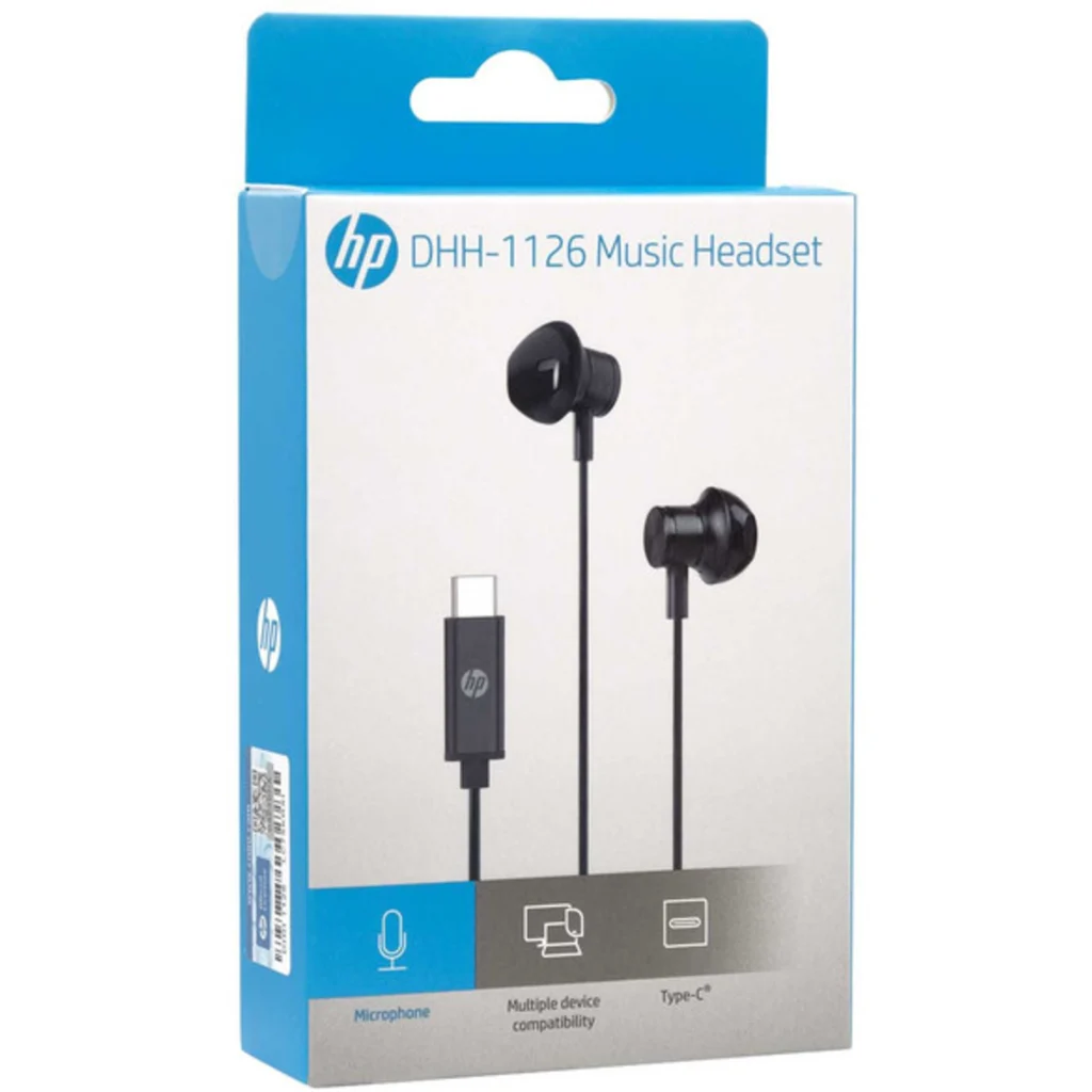 AUDIFONO MANOS LIBRES HP IN EAR DHH-1126 TYPE C NEGRO