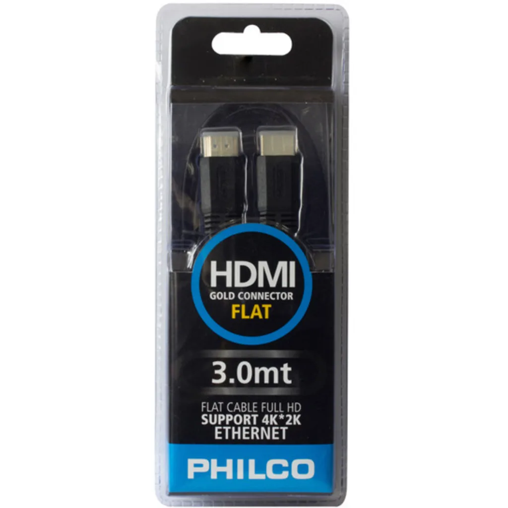 BL308 CABLE HDMI PLANO 4K 3 M NEGRO
