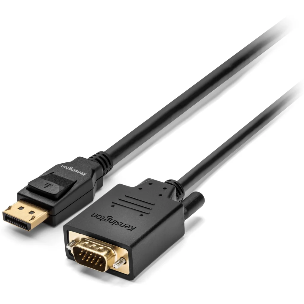 Cable Adaptador DisplayPort a VGA M/M hasta 1080p 1.8mts Negro KENSINGTON