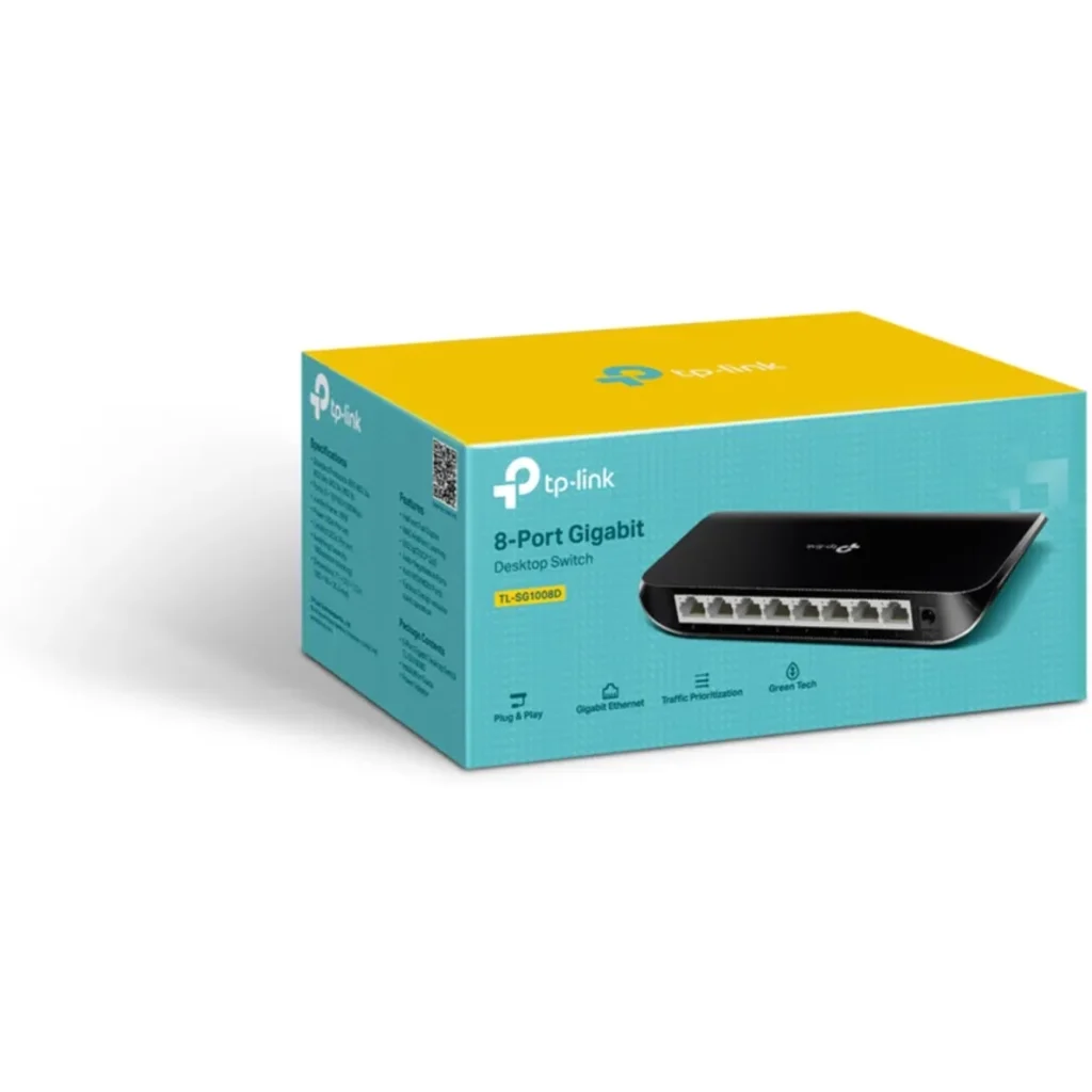 Imagen 5 de TP-Link Switch 8 puertos 10/100/1000 Mbps no administrable / mod. TL-SG1008D