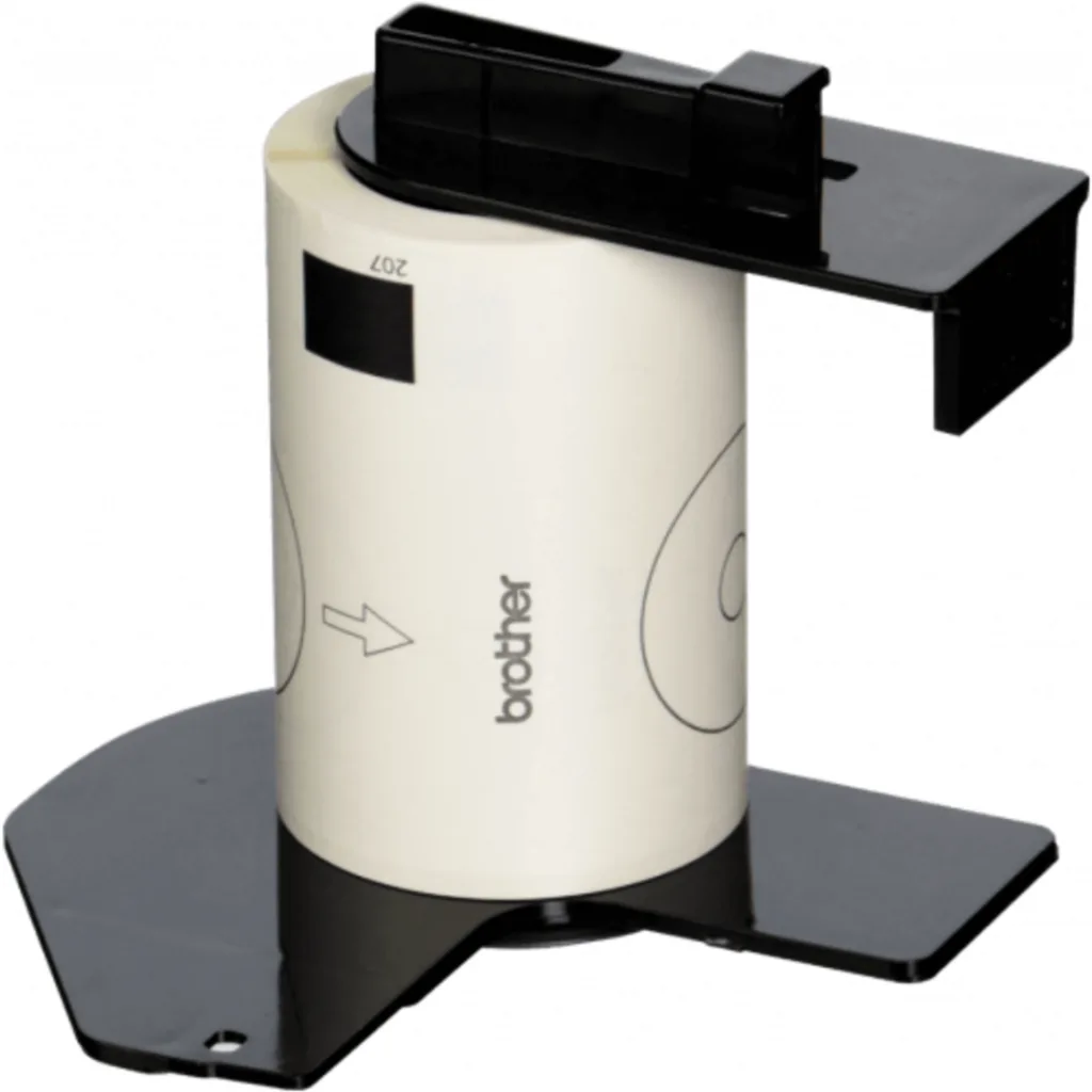 Imagen 1 de Brother 58mm-Diametro 100-Etiqueta/CD-DVD Plastificado Blanco p/QL-700