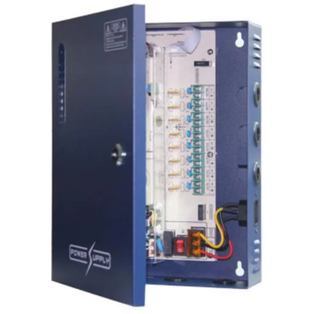 Fuente de Poder CCTV 10A 12V 9CH  LED/Fusible PTC por CH