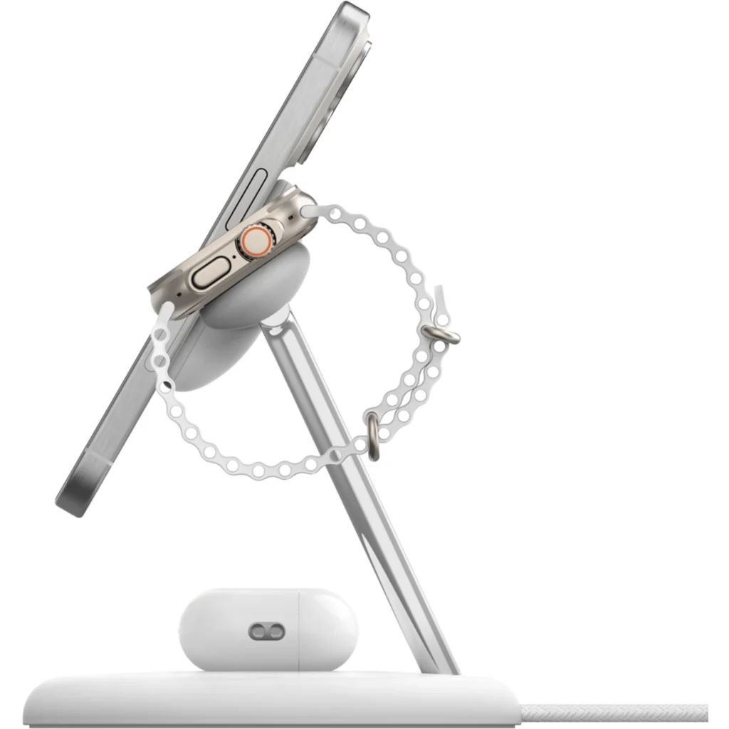 Imagen 4 de Base de carga 3 en 1 BoostCharge Qi2 15W Belkin blanca