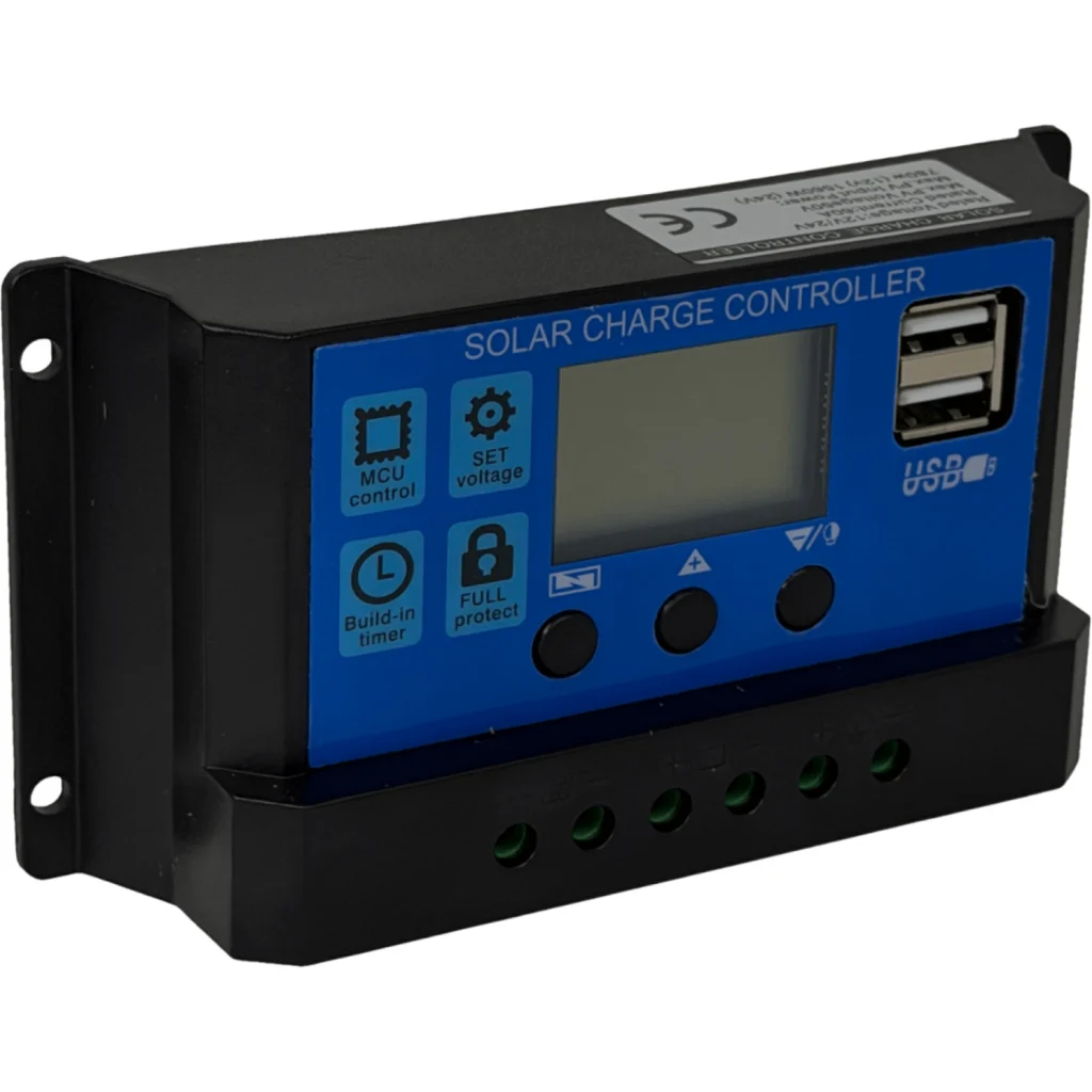 Imagen 5 de 12V/24V 60A FV-50V Regulador Carga PWM MPPT Solar 2-USB-A