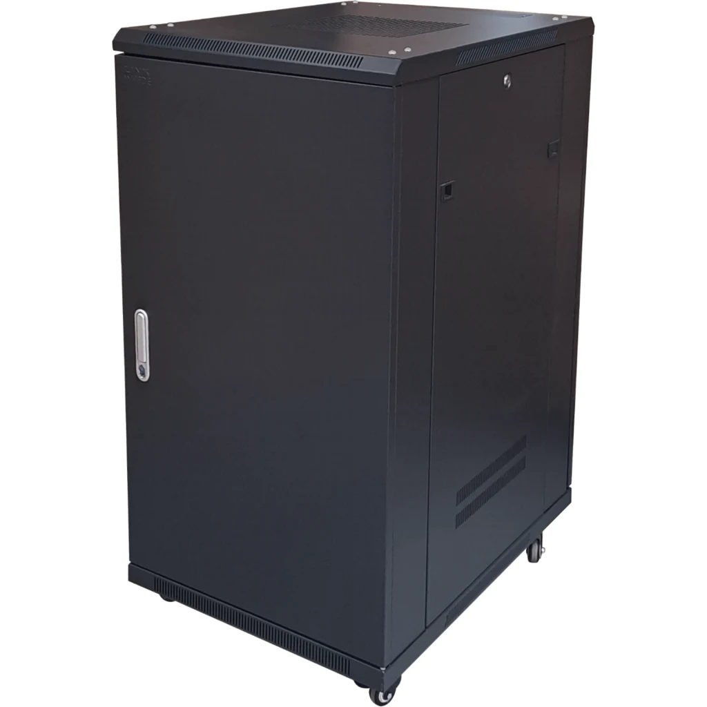 Imagen 6 de Rack 22U Ciego Fondo 80cm Ancho 19" Piso Ruedas Bandeja PDU