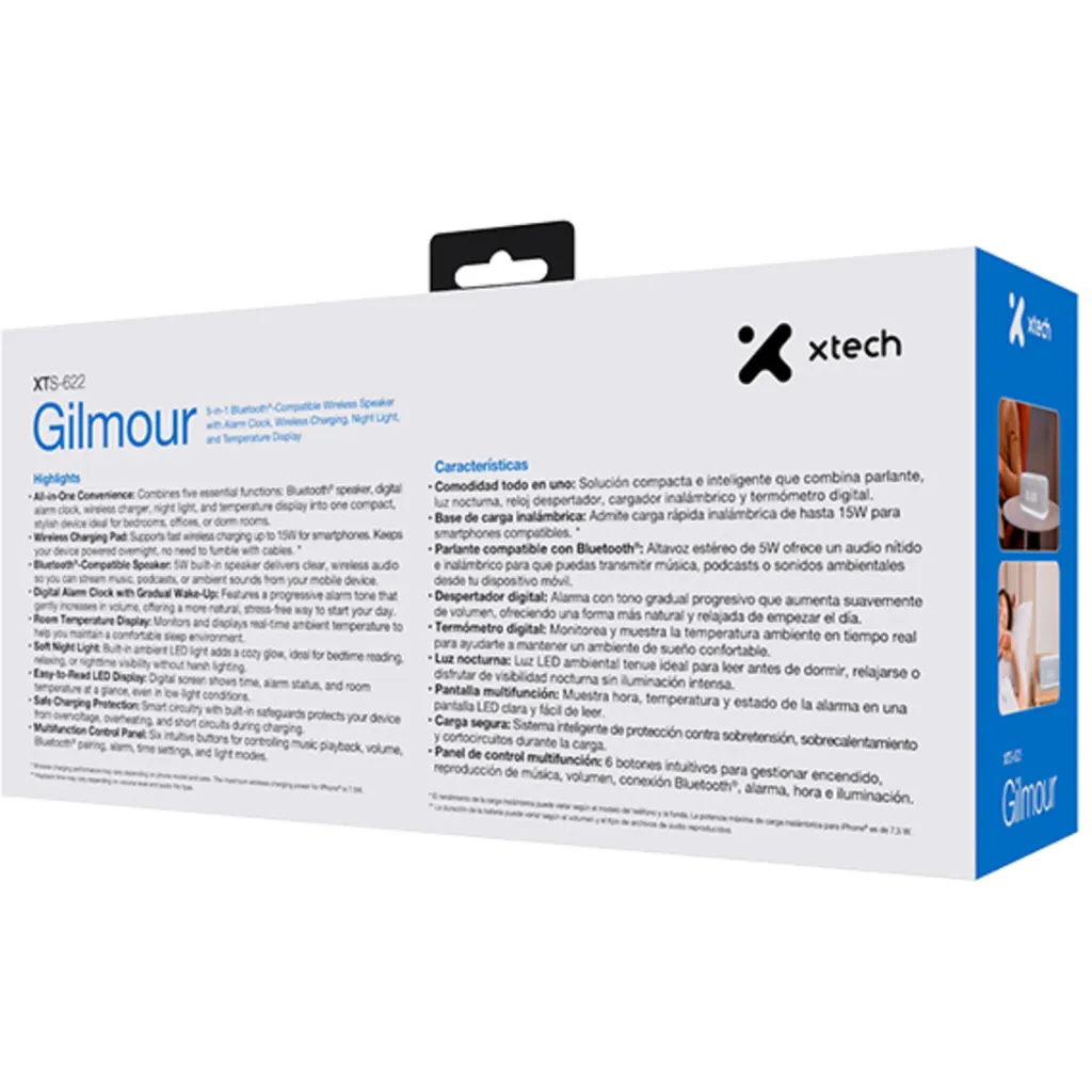 Imagen 13 de Xtech - Speaker - Gray and White with Light - Gilmour 5-in-1 BT XTS-622