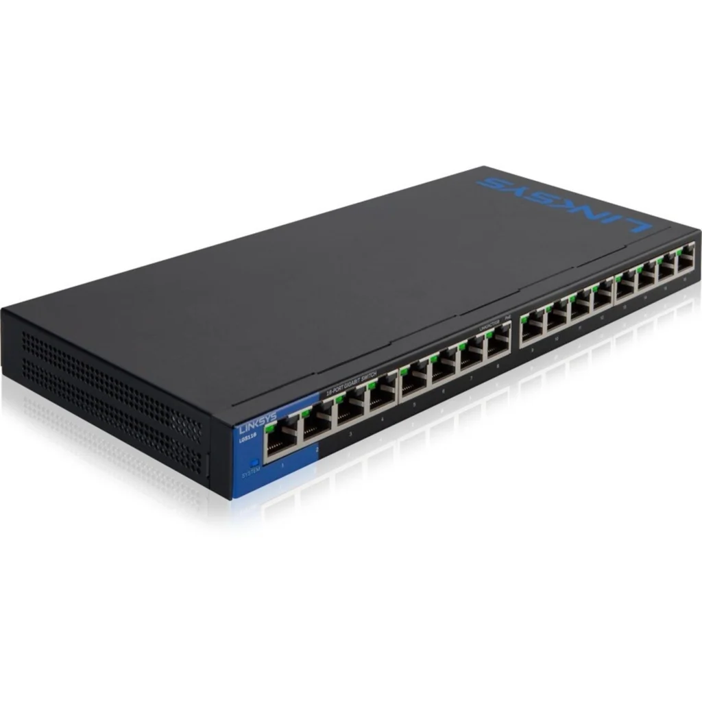 Switch Linksys LGS116, 16 Puertos Ethernet Gigabit 10/100/1000 No Administrable