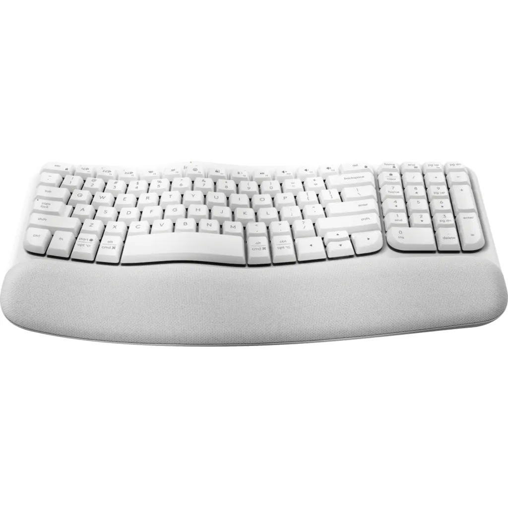 Imagen 1 de Teclado Inalámbrico Erogonómico Logitech WAVE KEYS RF+BT QWERTY Español Blanco