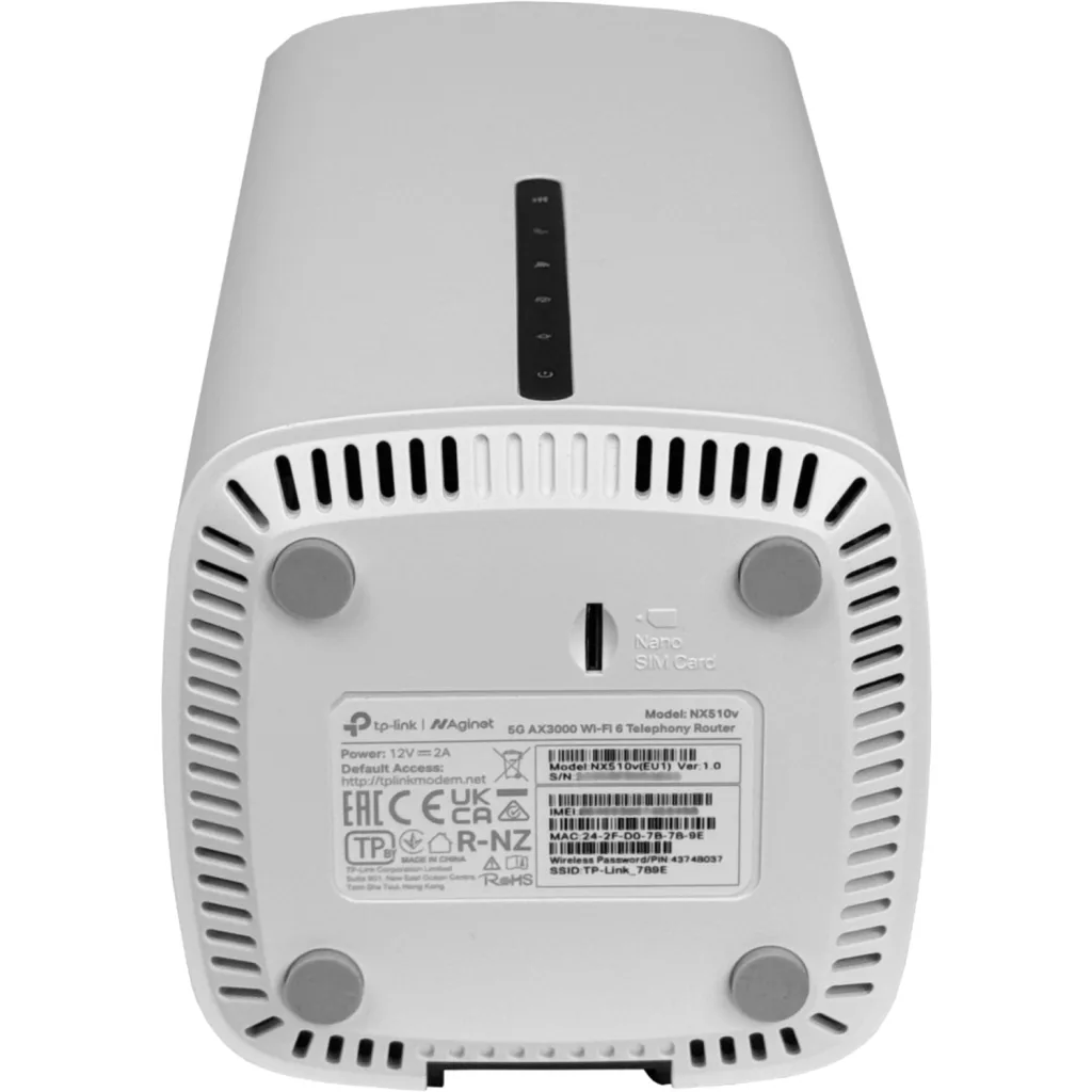 Imagen 6 de Router TP-Link NX510V con Wi-Fi de doble banda y soporte 4G LTE, Wi-Fi 6 Speed