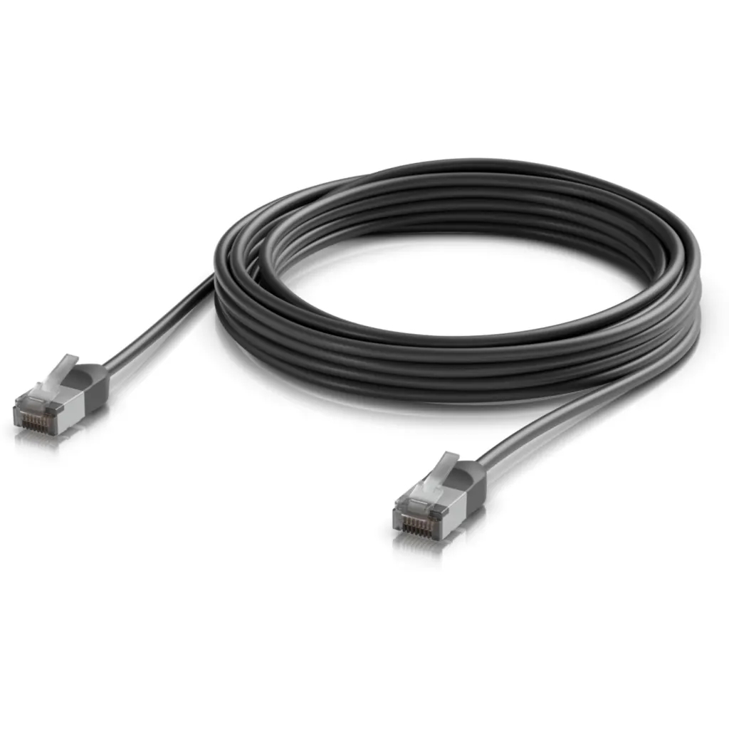 UBIQUITI 5mt Negro Cat6A F/UTP Cable Exterior TPE 10GbE PoE+++