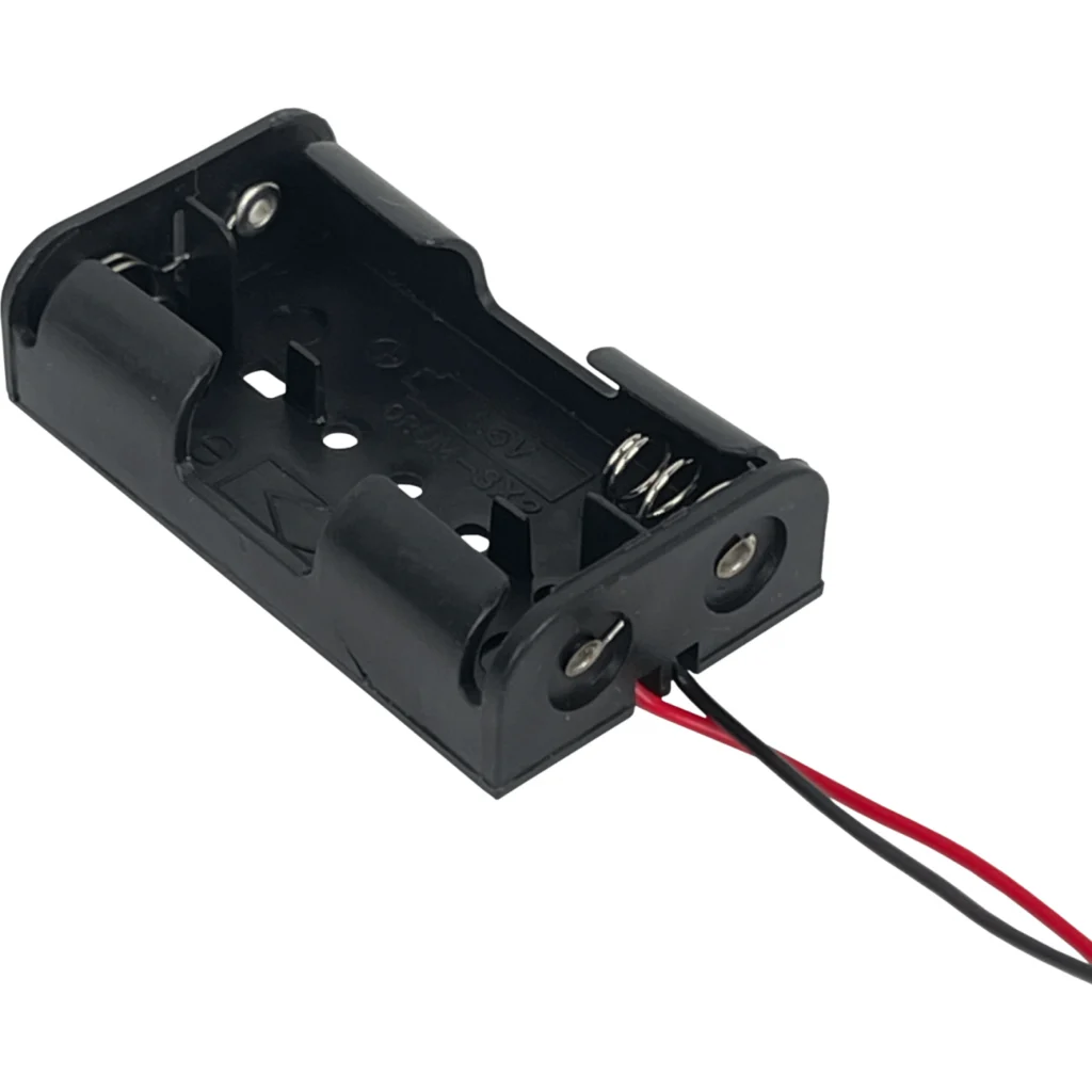 Imagen 3 de Porta-Pila 2-AA Negro Cable-10cm