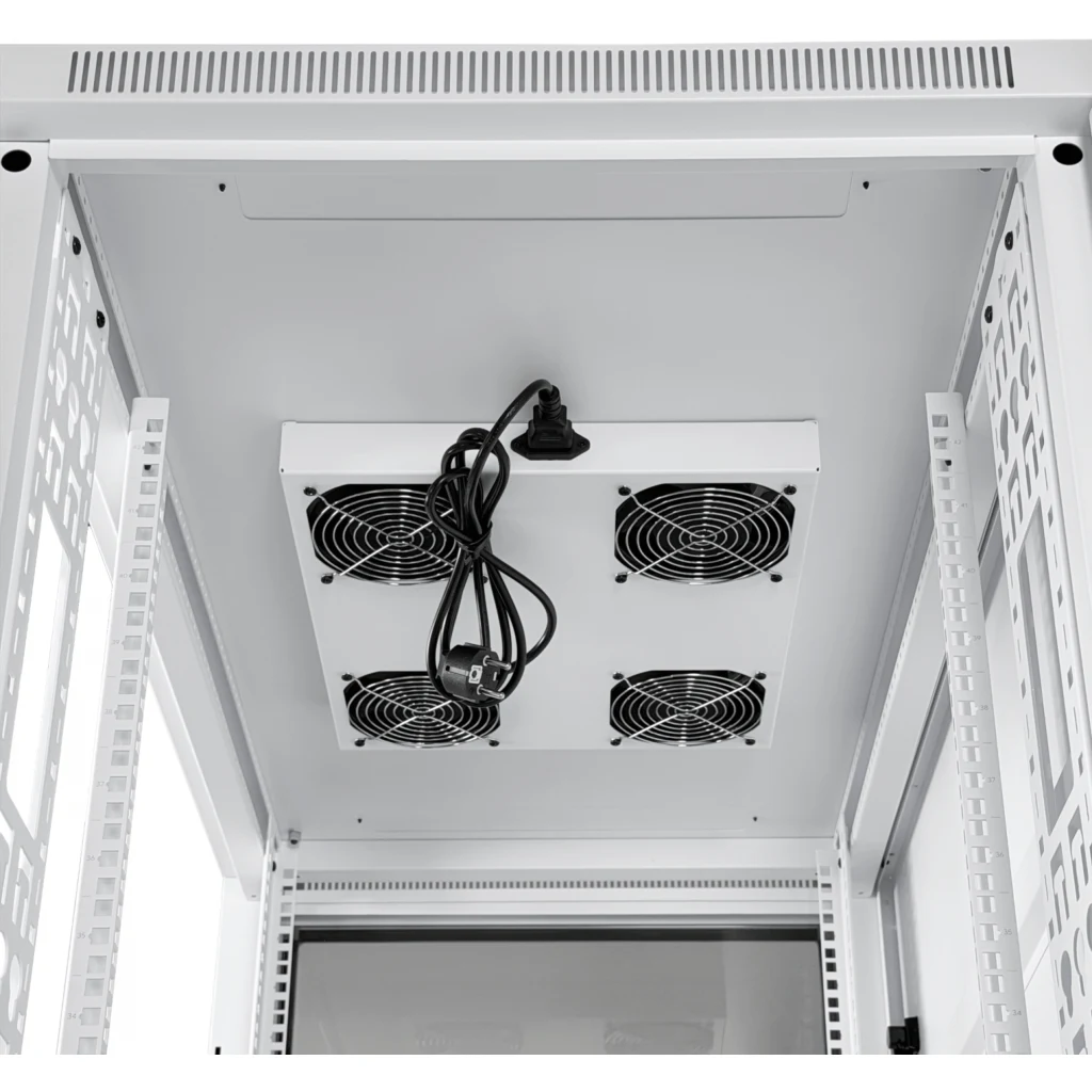 Imagen 10 de UBIQUITI Puerta-Vidrio 42U 1000mm 100cm-Fondo Rack Blanco Ventilador
