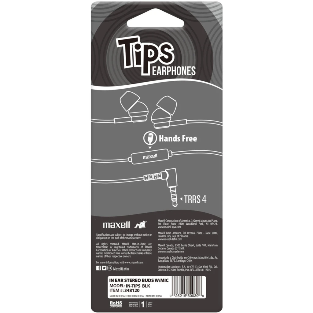 Imagen 2 de AUDIFONO IN-TIPS BLACK