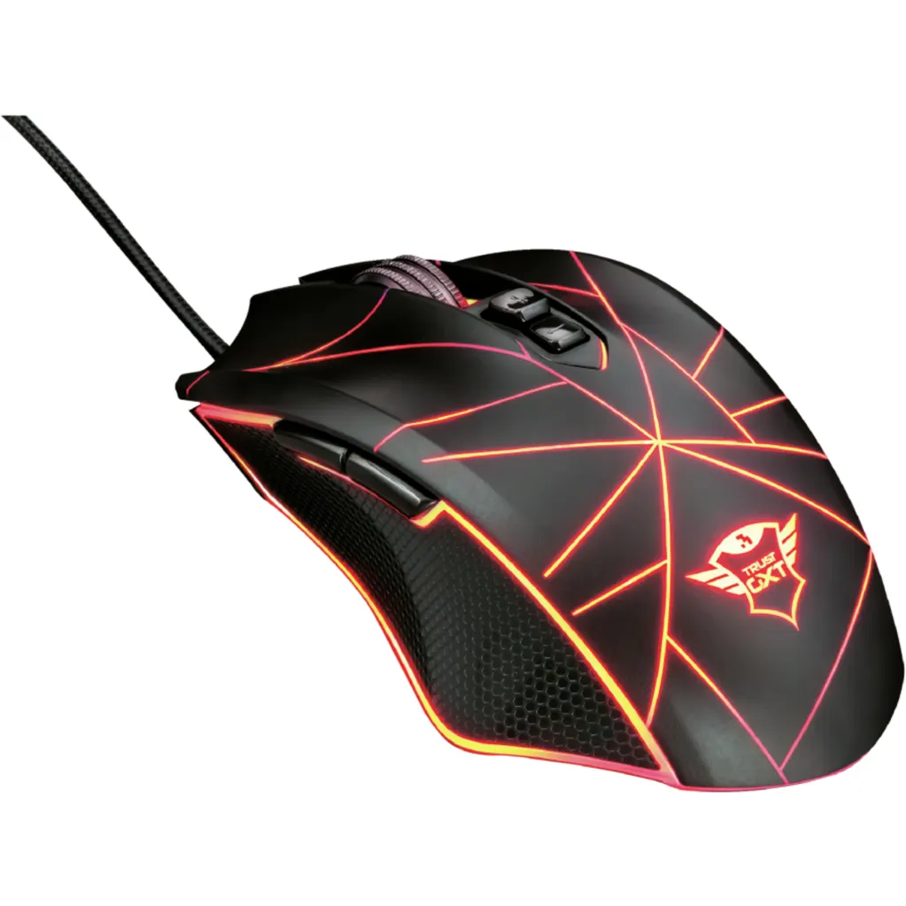 Mouse Gamer Alámbrico Trust GXT160 TURE RGB Óptico 4000DPI 7 Botones USB-A Negro