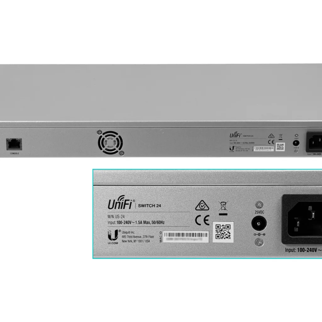 Imagen 3 de Switch Ubiquiti US24, UI 24-1000 2-SFP RS232-RJ45 Admi Rack US-24-EU (Req UniFi)