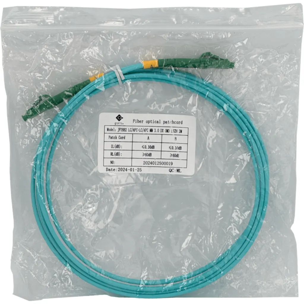 2mt LC/APC-LC/APC OM3 Multimodo MM Duplex Jumper Fibra LSZH