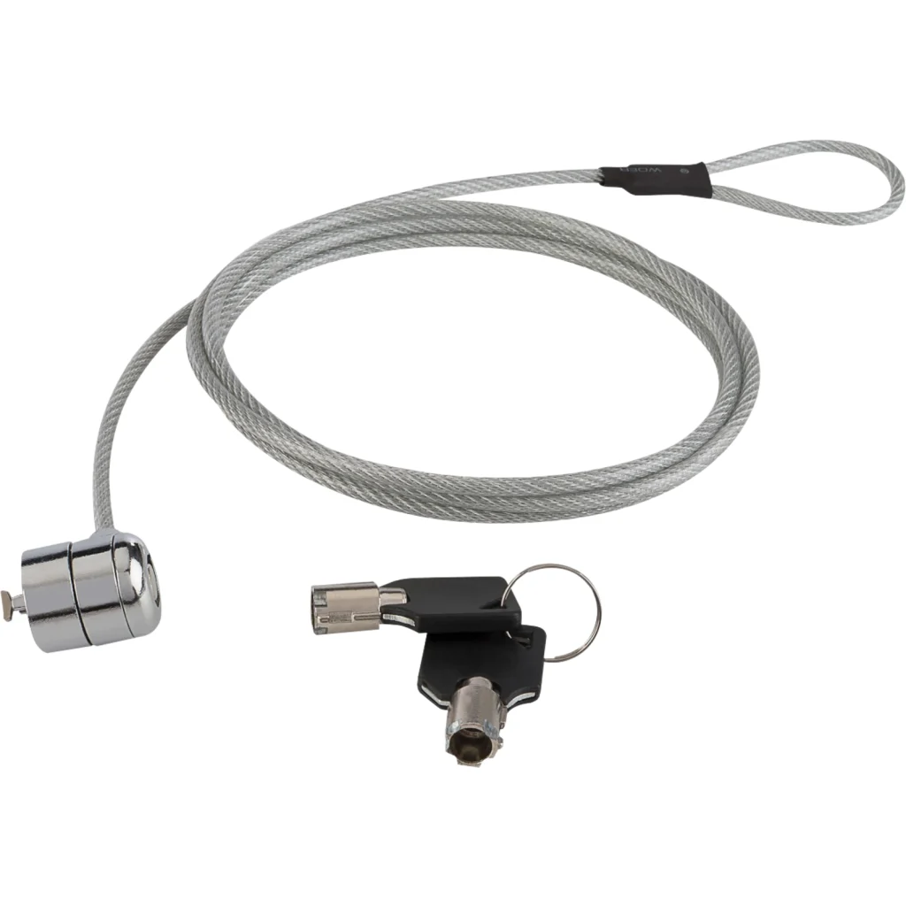 Cable de Seguridad RZL525-12, para Notebook 1.1mts Candado c/2 llaves